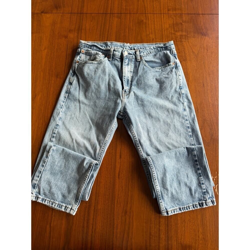 Vintage Men's Levi's 505 Regular Fit Light Wash Jeans - 34x30